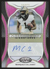 2022 Panini Certified #MS-MC Marquez Callaway Mirror Signatures Pink #/50 SN,AU