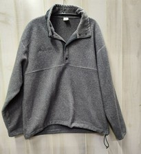 Vintage 90's Columbia Snap Fleece Pullover, Gray, Men's L, USA Made, Gorpcore