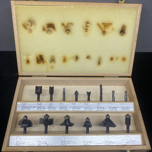 FREUD 90-100 Professional Woodworking Router 15 Bit Set Very Good Missing 1 Bit