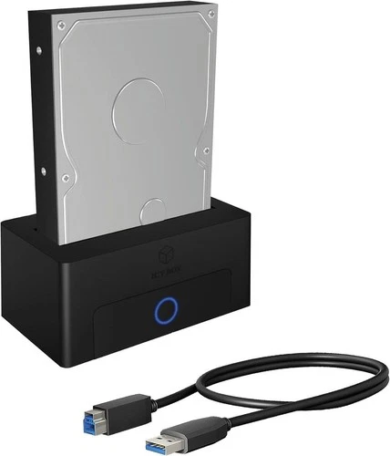 ICY BOX IB-1122-U3 Dockingstation USB 3.0 SATA 2,5/3,5 Zoll Extern Schwarz