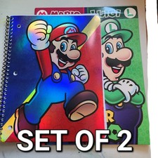 Super Mario Mario & Luigi Portfolio Folder Set of 2, 8 x 10 in, Multicolor