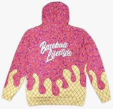 BASEBALL LIFESTYLE 101 YM Strawberry Ice Cream Youth Hoodie