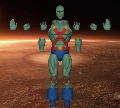 Martian Manhunter Mafex CT Custom Unpainted 1/12 kit 3d Printed Parts Only