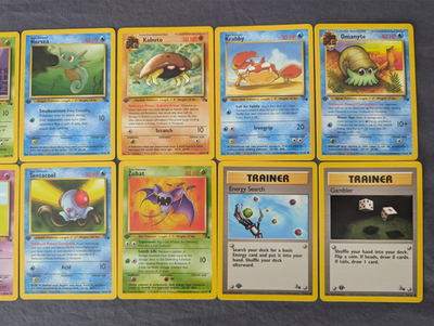 Complete Common & Uncommon 1st Edition MINT Fossil English Set