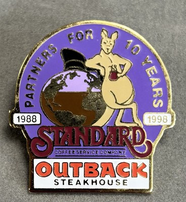 Outback Steakhouse /Standard Coffee Service Lapel Hat Pin Partners for 10 Years