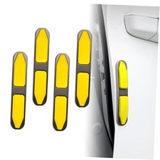 4Pcs Car Door Edge Guards, Universal Metal Auto Side Protector Self Yellow