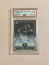 Henry Bolte 2023 Bowman Chrome Mega Box Refractor Auto Autograph PSA 10 #2
