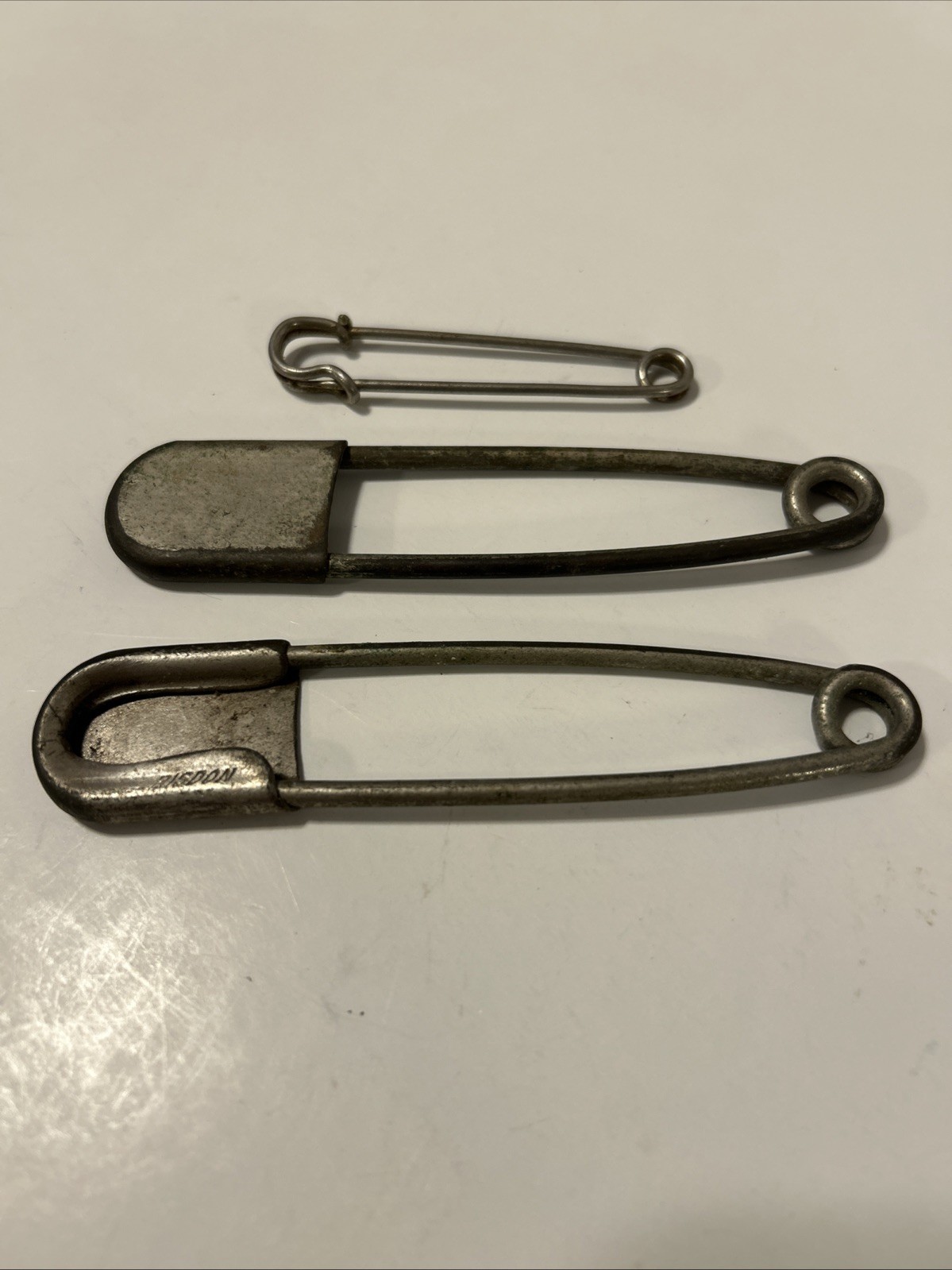 Vintage Lot Metal Key Tag Pool Locker Basket Large Safety Pins