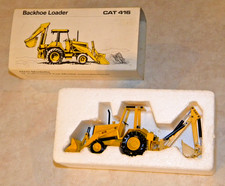 NZG 1/50 Backhoe Loader CAT 416 Art No 285 with Canopy Made in West Germany NEW