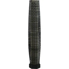 StyleCraft Home Collection L74305DS OPEN BOX Up Light Floor Lamp Woven Black