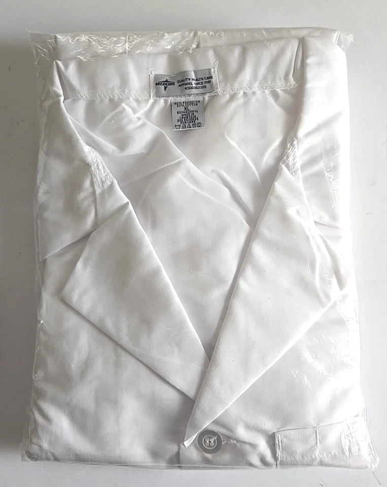 Medline Quality Full Length 3 Pocket White Medical Lab Coat Unisex XL New - Image 3 of 4