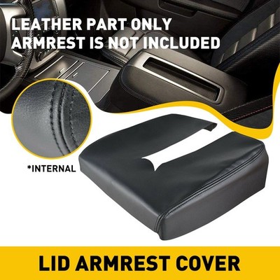 Armrest Leather Synthetic Center Fit Chevy Console Tahoe, 07-13 Suburban Black A