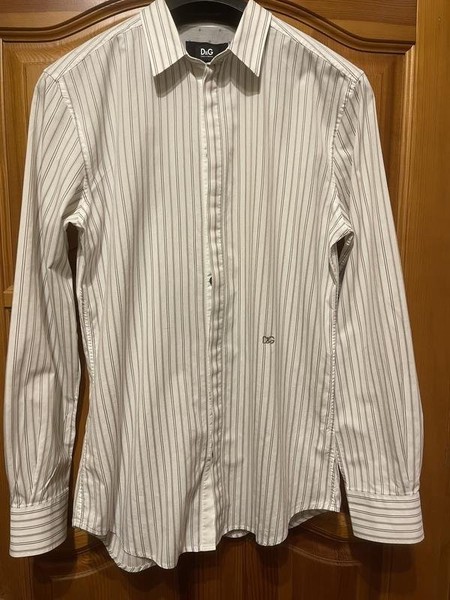Men Dolce & Gabbana Shirt White Cotton 40 /L / 48 #3C12