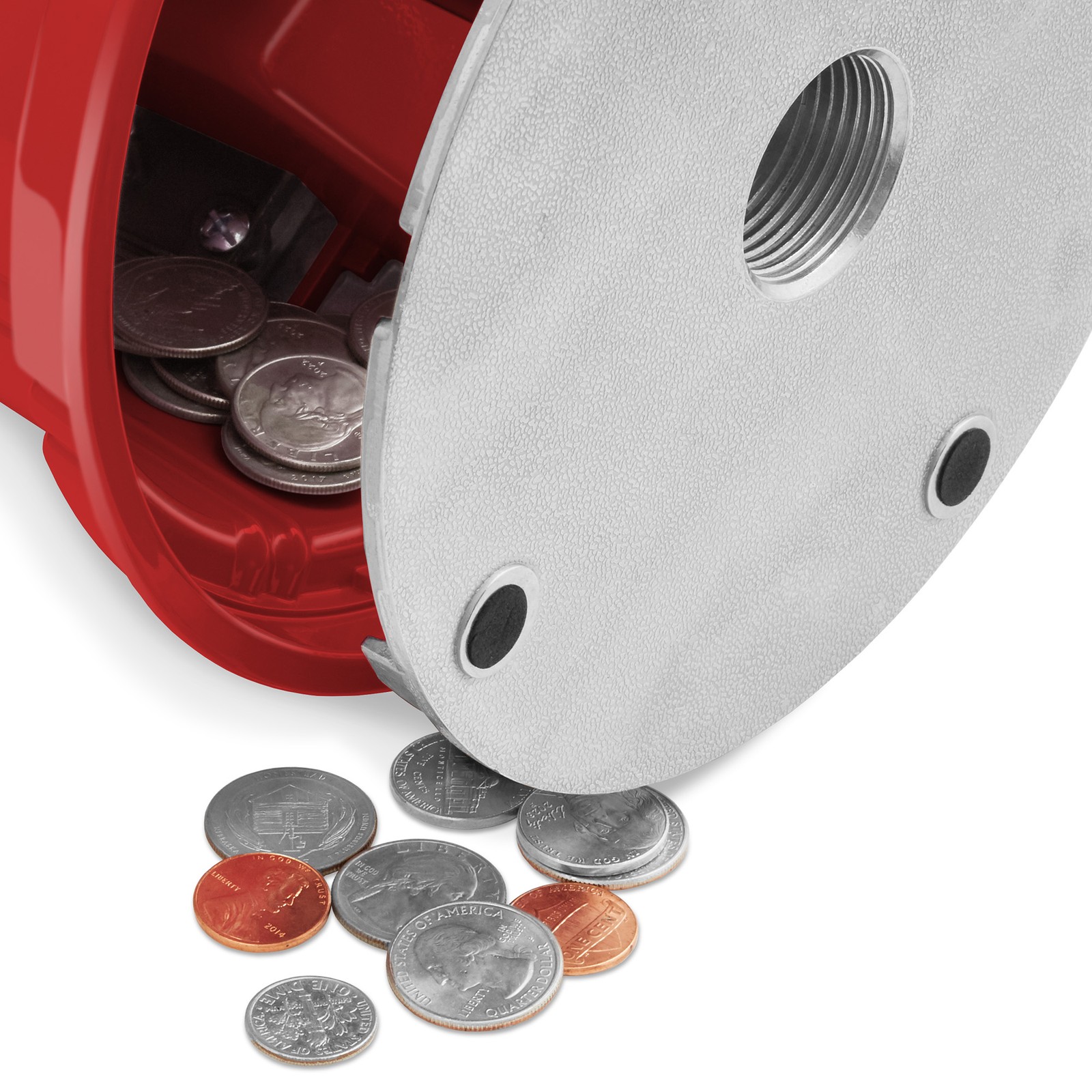 15" Gumball Machine with Stand and Coin Bank - Red, Bubble Gum Candy Dispenser