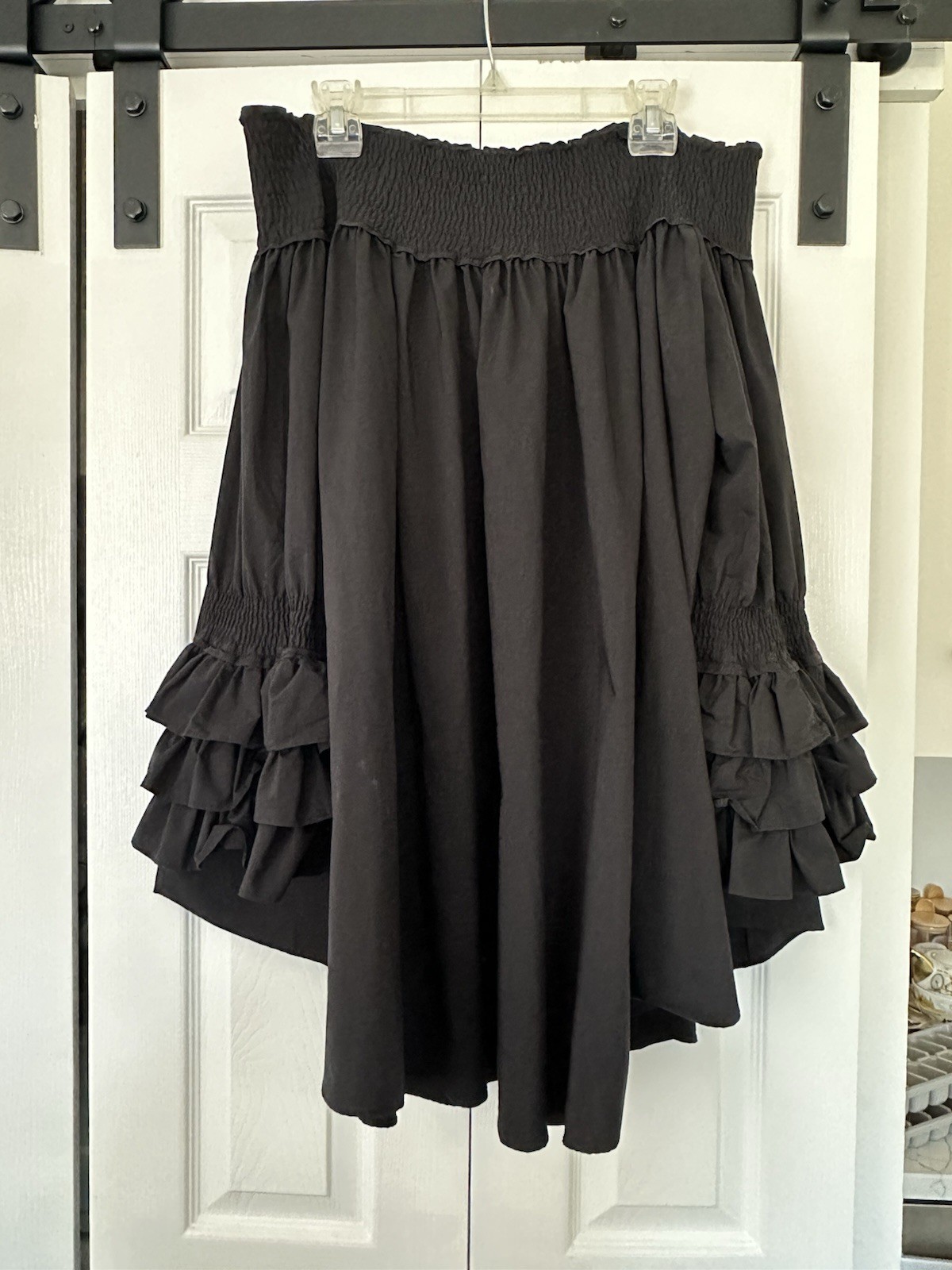 black tiered dress Shop Lovely Cotton Short Dresses for Women Size:22-24/3X The Uniforms - The Polyester