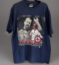 Rare Vintage 90  s Starter Mark McGwire Record Breaking Home Runs 1998 T Shirt XL