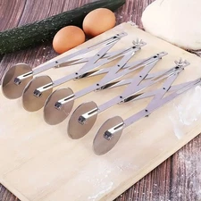 5-Wheel Professional Pastry Cutter Stainless Steel Expandable Pizza Dough Slicer