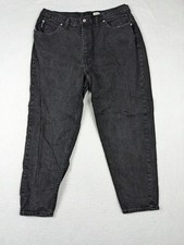 Faded Glory Black Jeans 18W Petite High Waisted Rise 100 Cotton