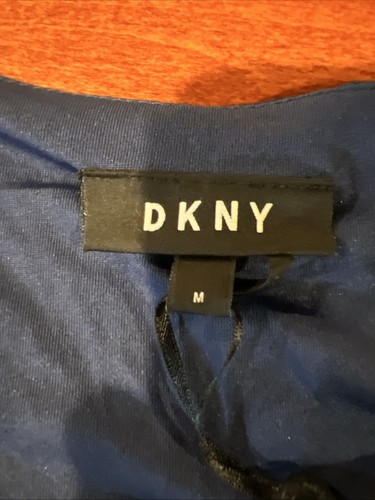 Canotta DKNY blu a strati acquerello media nuova con etichetta - Foto 7 di 9