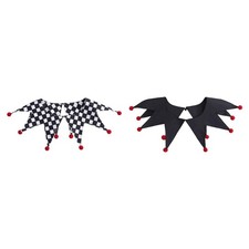 Halloween Clown Collars Easy to Wear Practical Decorative for Cosplay Festival