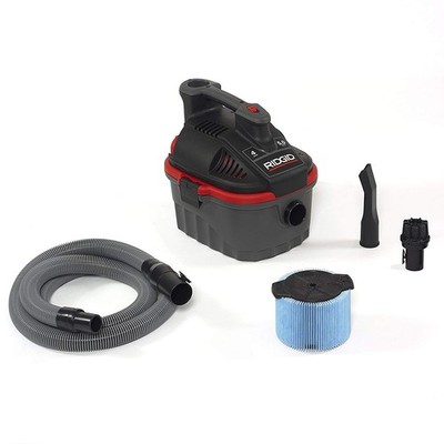 RIDGID 50313 Model 4000RV 4 Gallon Wet Dry Vacuum Red