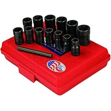Ken-Tool 30106 Twist Socket Set, 13-Piece, for Lug Nut and Bolt Removal