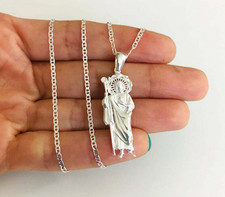 Collar/Cadena/Dije de San Judas Plata de Ley 925 San Judas - ESN59