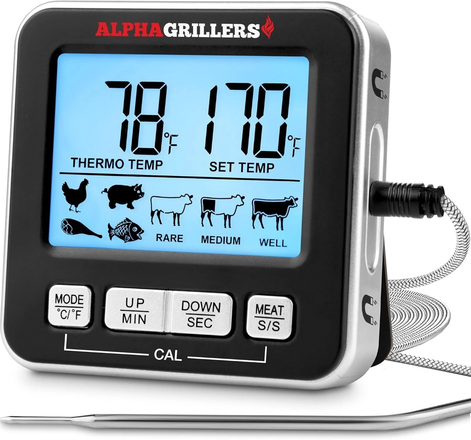 Meat Thermometer Digital Kitchen Oven Thermometer Cooking Food Grilling BBQ