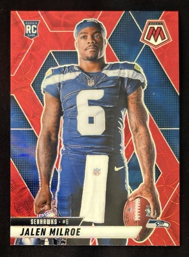 2025 Panini Mosaic Football Jalen Milroe Variation Red Scope #283 RC Seahawks