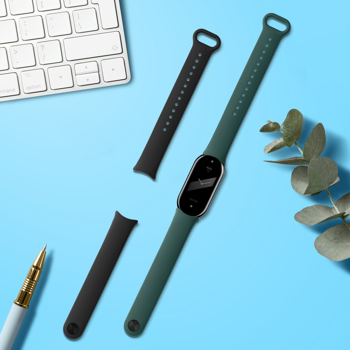 Kwmobile 2x Cinturino In TPU Silicone Per Xiaomi Mi Band 6 E Mi Band 5 – Regolabile 14-22 Cm, Morbido E Resistente