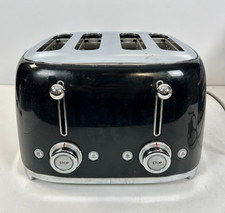 Smeg TSF03BLUK 4-Slice Toaster Black - Fully working.