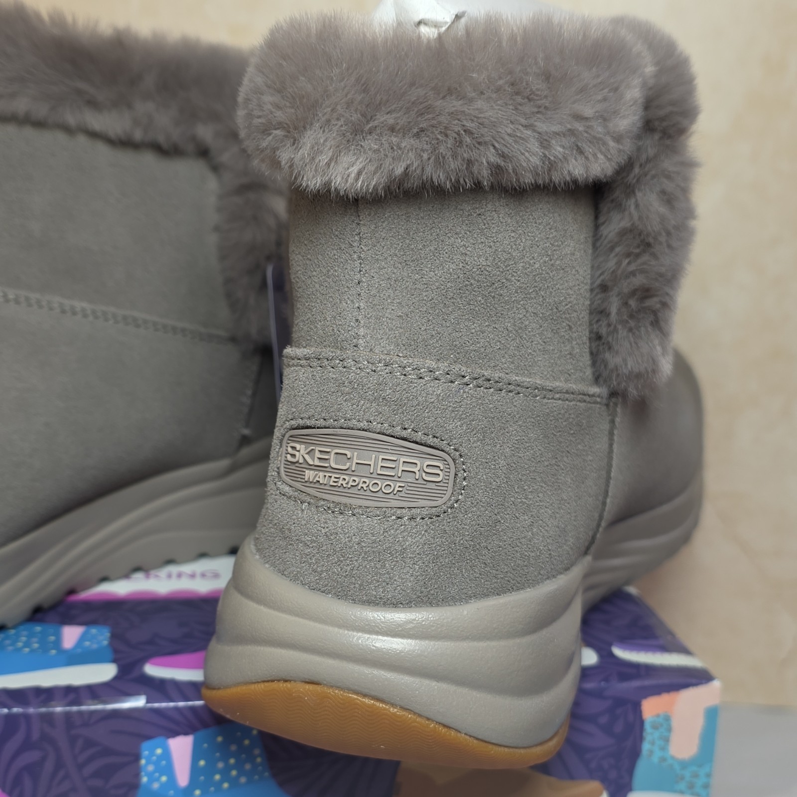 SKECHERS GOwalk On-the-Go Stellar Cozy Step Waterproof Suede Boots UK 6 BNIB image 4