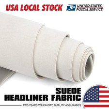 80"x60" Headliner Foam Fabric Upholstery Roof Liner Repair Beige Suede US