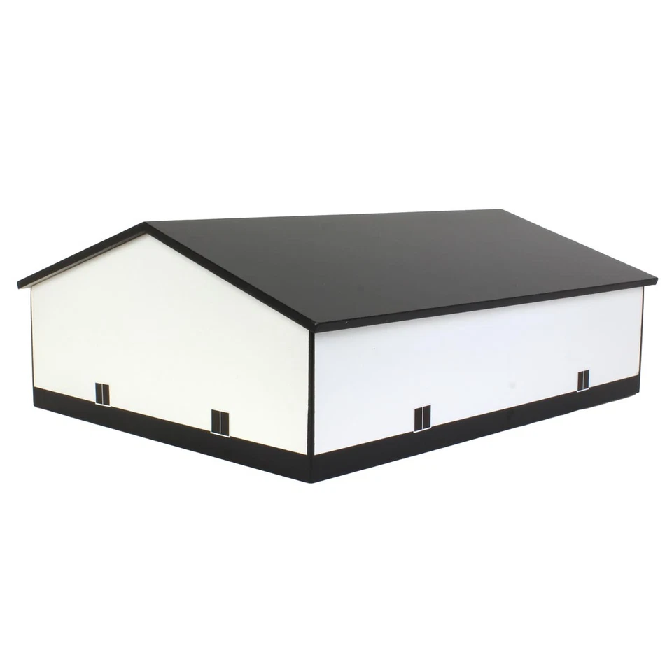 1/64 White & Black 2 Door 60ft x 80ft Wooden Tractor or Truck Shop STA-213 - Image 2 of 3