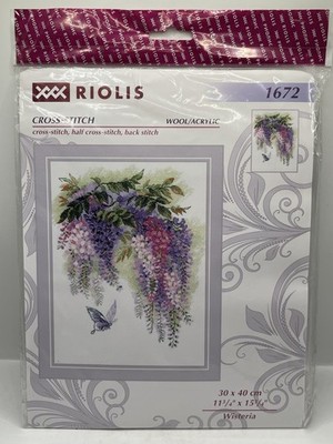 Riolis Wisteria Counted Cross Stitch Kit #1672 Butterfly Sealed