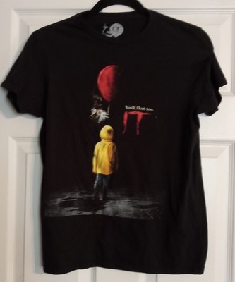 It. ''You'll Float Too.'' Black T-shirt. Youth Small. Hybrid. Cotton
