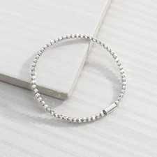 Silpada Charlotte Sterling Silver Sparkly Stretch Bracelet B2879 Retail $65