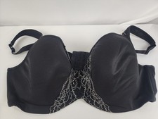 NOS NWT Women's Lane Bryant BRA Cacique black  lace underwire Size 44D