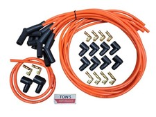 Tons 45 135 8mm Orange Spark Plug Wires Universal Chevy Gm Socket Distributor