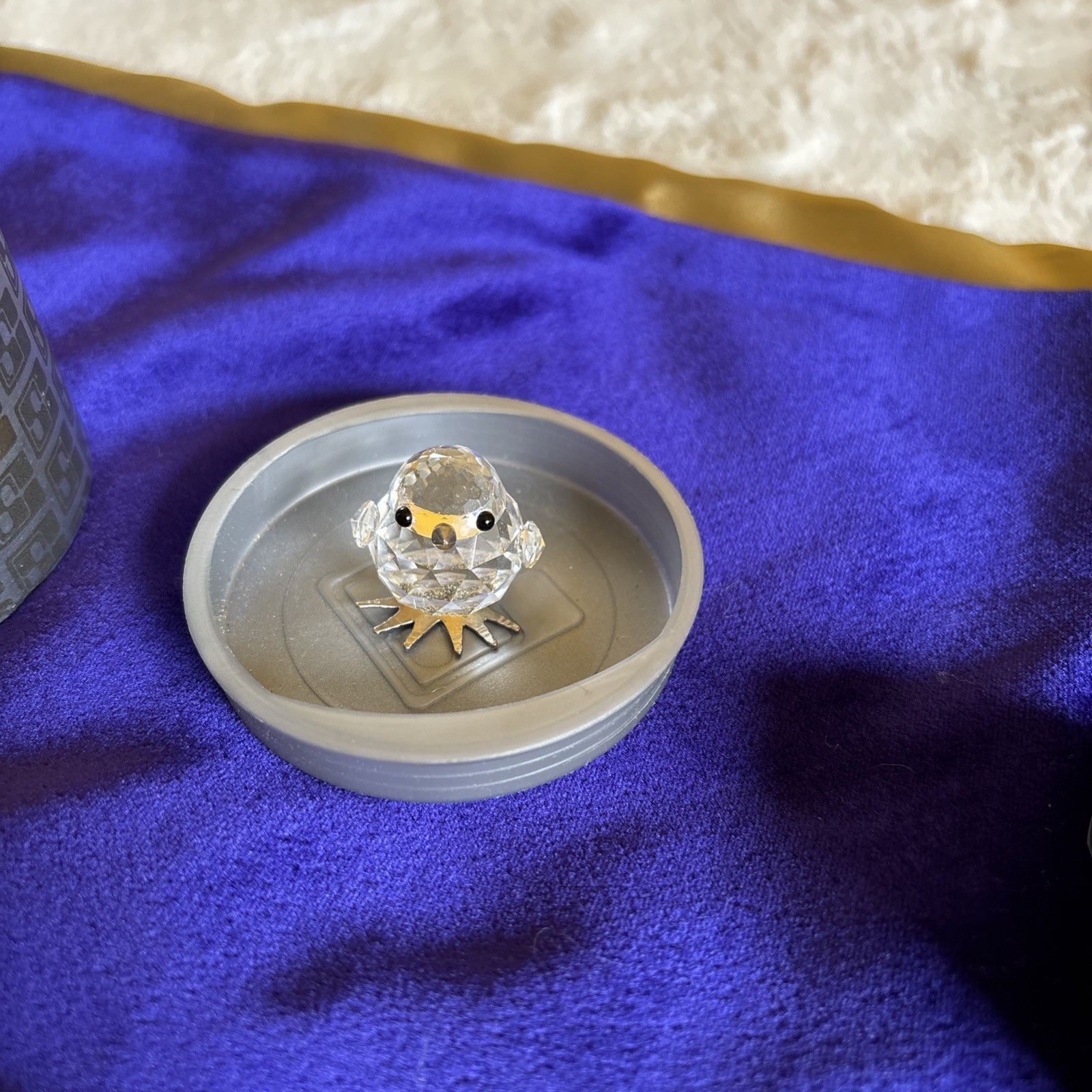 Vintage Swarovski Crystal Baby Chick Figurine 7651 1988 With Original Box