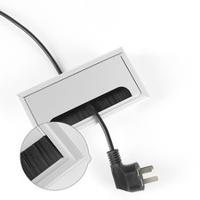 Cable Management Grommet for Desktops Square Hole Cover for Neat Organization