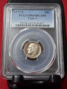 1979-S 10C PCGS PR 69DCAM ROOSEVELT DIME    TYPE 1                      #MF-4180