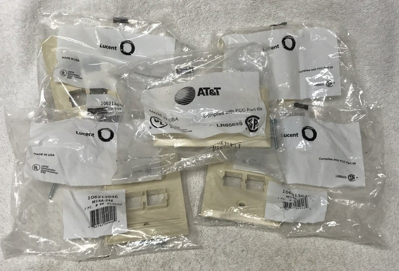 5 (FIVE) New LUCENT Technologies AT&T Model M14A-246 / 106313646 IVORY Faceplate