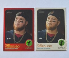 Alex Verdugo *169/573* Topps Heritage Chrome Red Border Refractor #81 And a Base