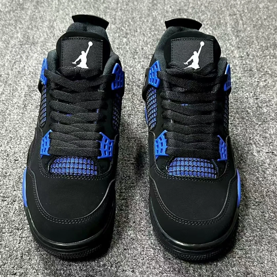 Air Jordan 4 Retro "Black Deep Royal Blue" Men's Basketball Shoes - FQ8138-003 - Image 4 of 4