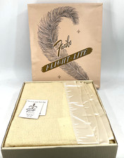Faribo Flight-Lite 100 Virgin Wool Blanket, Arctic White Satin Edge NEW 72 x 90