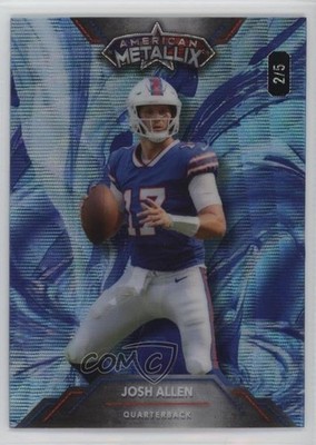 2023 American Metallix Pro-Look Football Blue Wave Foil 2/5 Josh Allen o7m