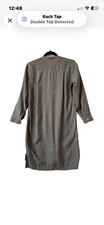 Madewell Olive Green Modal Pintuck Shirt Dress Women's Small Soft Boho Lagenlook