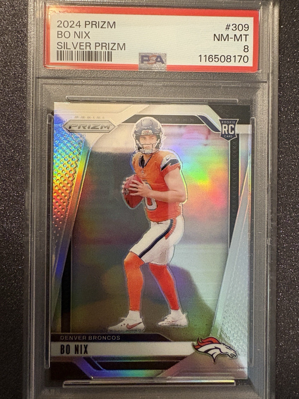 2024 Panini Prizm - Rookies Bo Nix #309 (RC) Silver NM-MT 8