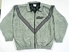 Skilcraft JWOD US Army Windbreaker Reflective Safety Training Jacket XL Long